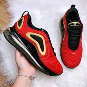 Brand New Nike Air Max 720 University Red/Black/Gold CU4871-600 Womens size 8
